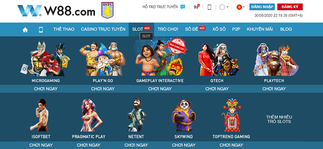 Huong dan ca cuoc Slot Games tai W88 chi tiet