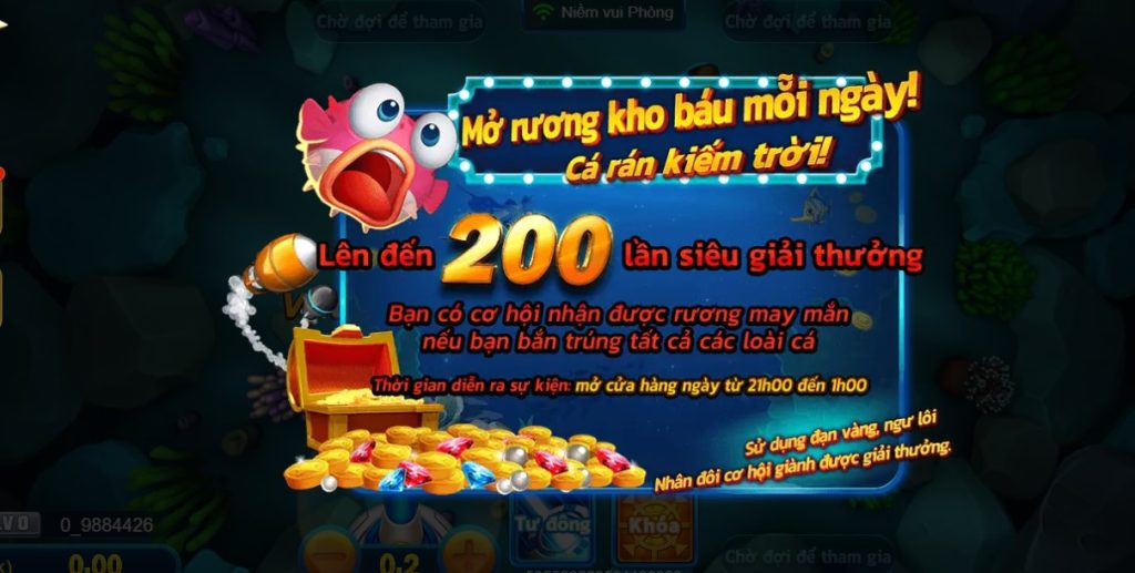 Cach tinh nang trong game Bombing Fishing W88