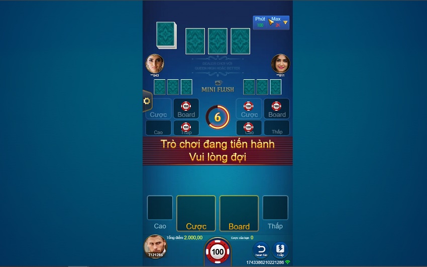Luật chơi game bài Mini Flush W88 Quy tac choi game bai Mini Flush W88