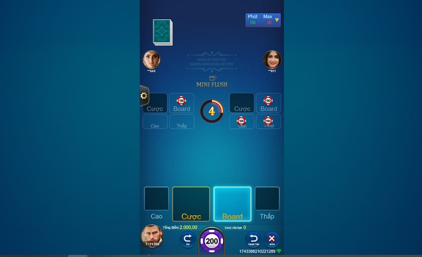 Hướng dẫn cách chơi game bài Mini Flush W88 Chi tiet cach choi game bai Mini Flush W88